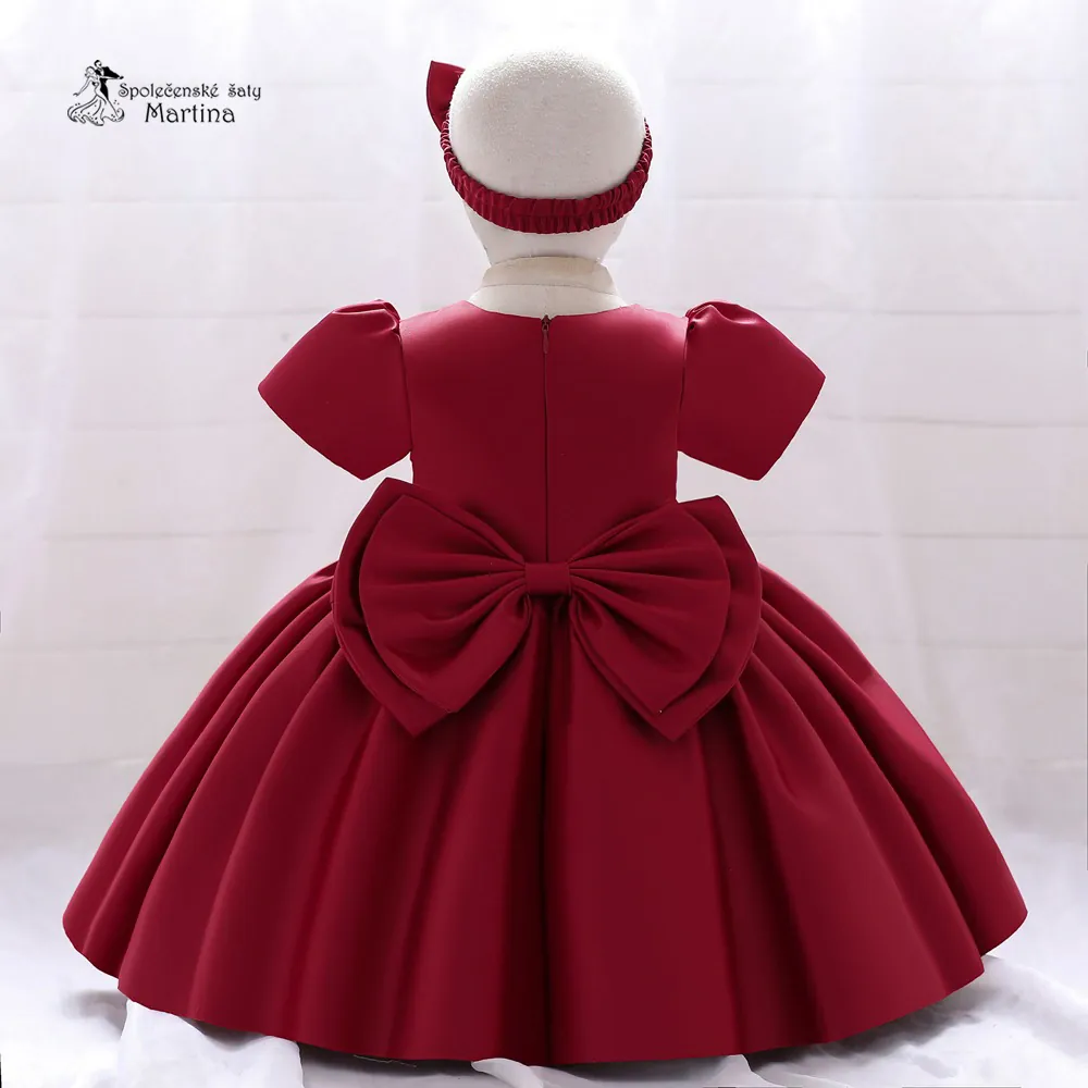 Vínové krátké šatičky pro malé holčičky "Agátka"  3-36 měs. 