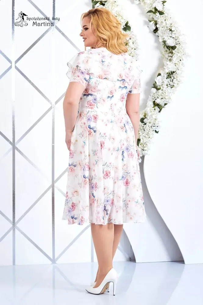Lehké letní květované XXL šaty "Anka" 