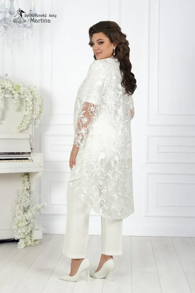 Krémový 3-dílný kalhotový set "Mary" 