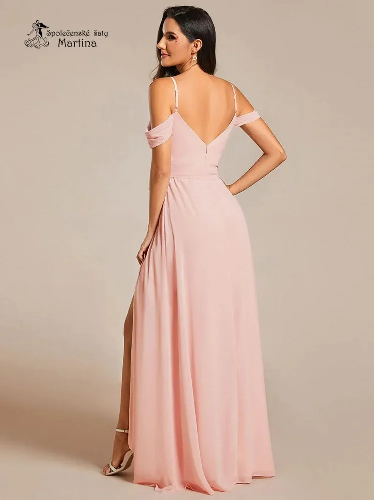 Růžové letní šaty na svatby či zahradní párty "Darcey"