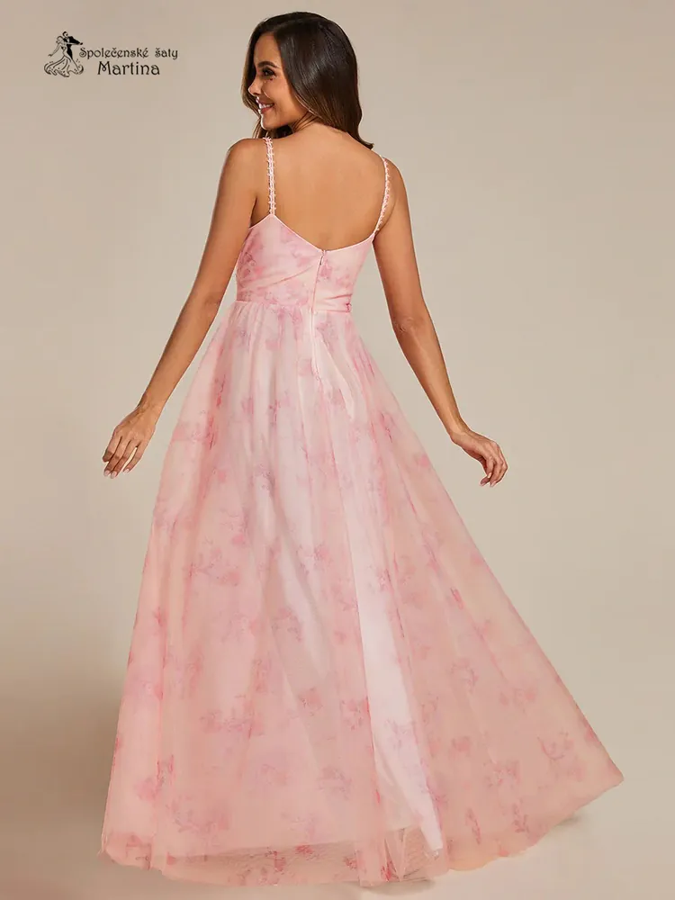 Růžové lehké letní šaty pro družičku či svatebního hosta "Sarah"