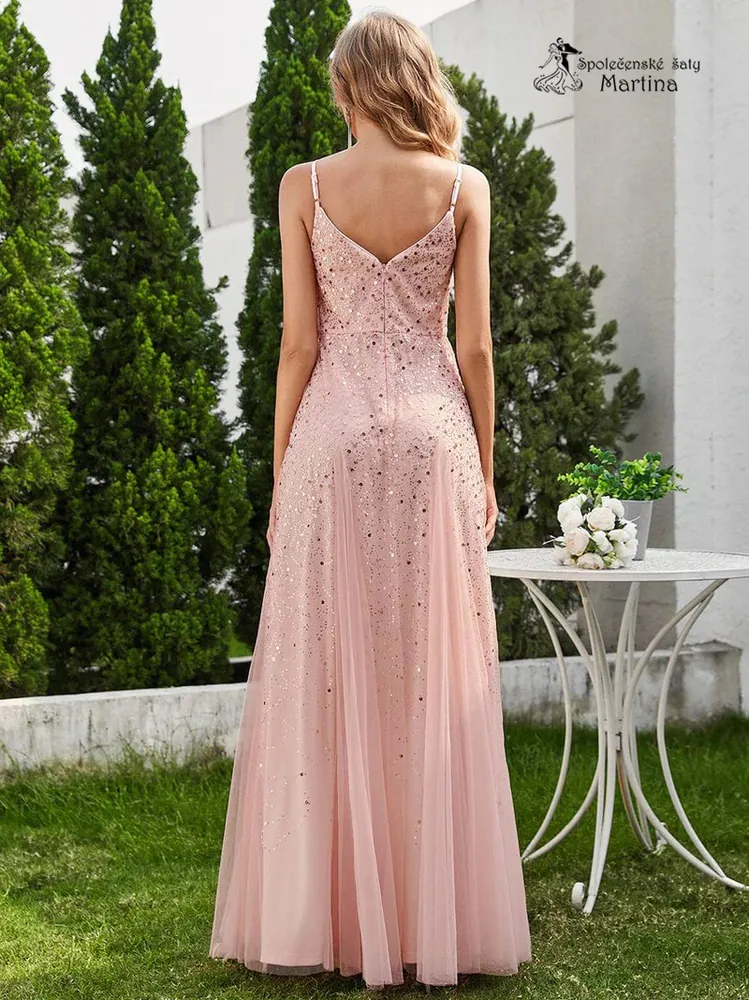 Světle růžové společenské šaty "Jayda"