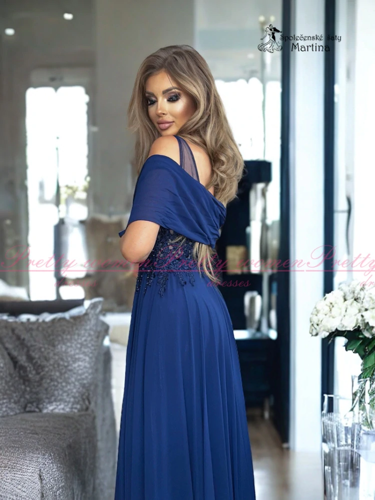 Královsky modré maturitní šaty "Jagoda"