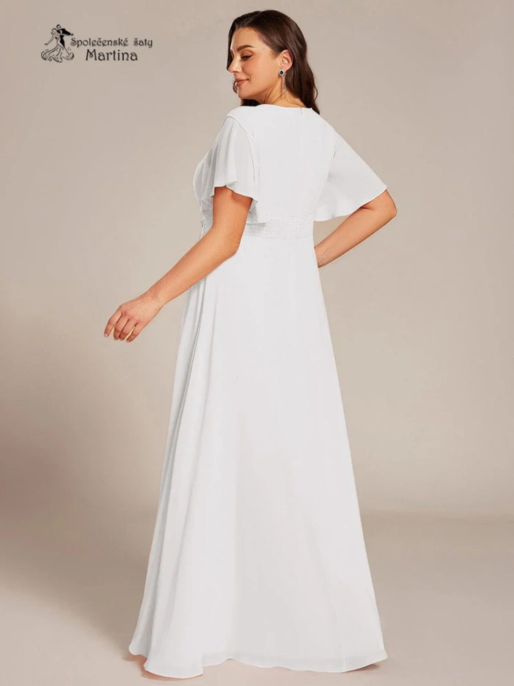 XXL bílé dlouhé svatební šaty "Rosalinda"
