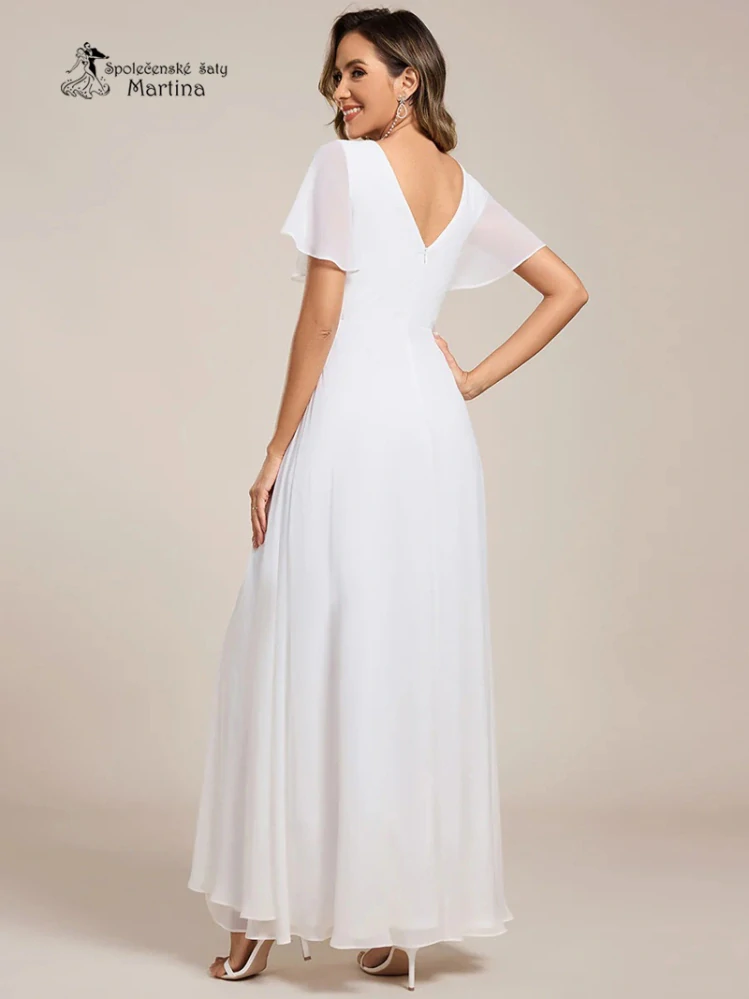 Elegantní svatební šaty s volnějším krátkým rukávem "Janine" - vel. 34