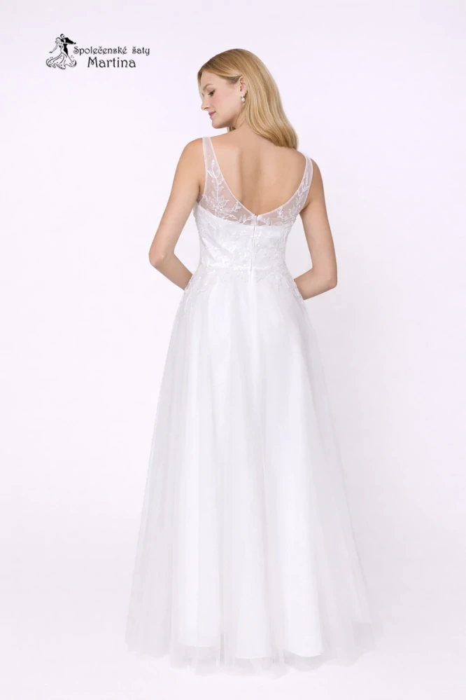 Svatební šaty "Inesa" s vyšívaným živůtkem - vel. 42/44