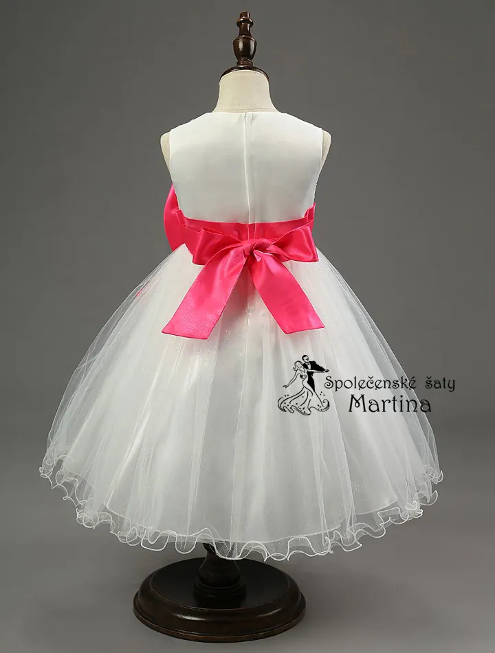 Dívčí šaty pro družičku "Esterka" - růžové 9-10 let