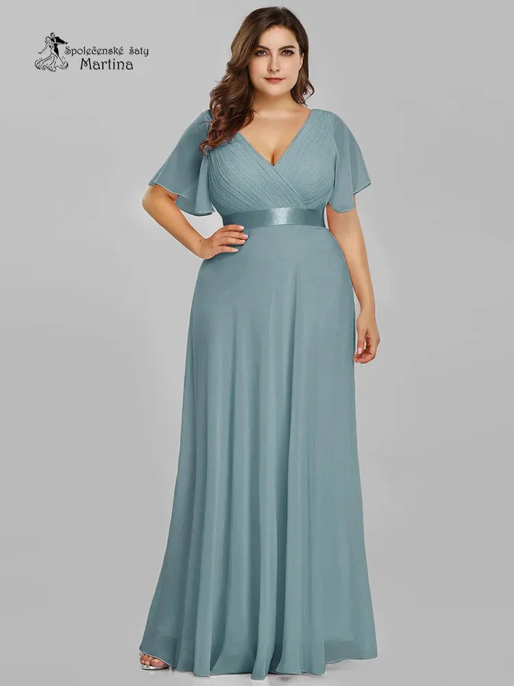 Staromodré šifonové šaty "Camila XXL" antického střihu