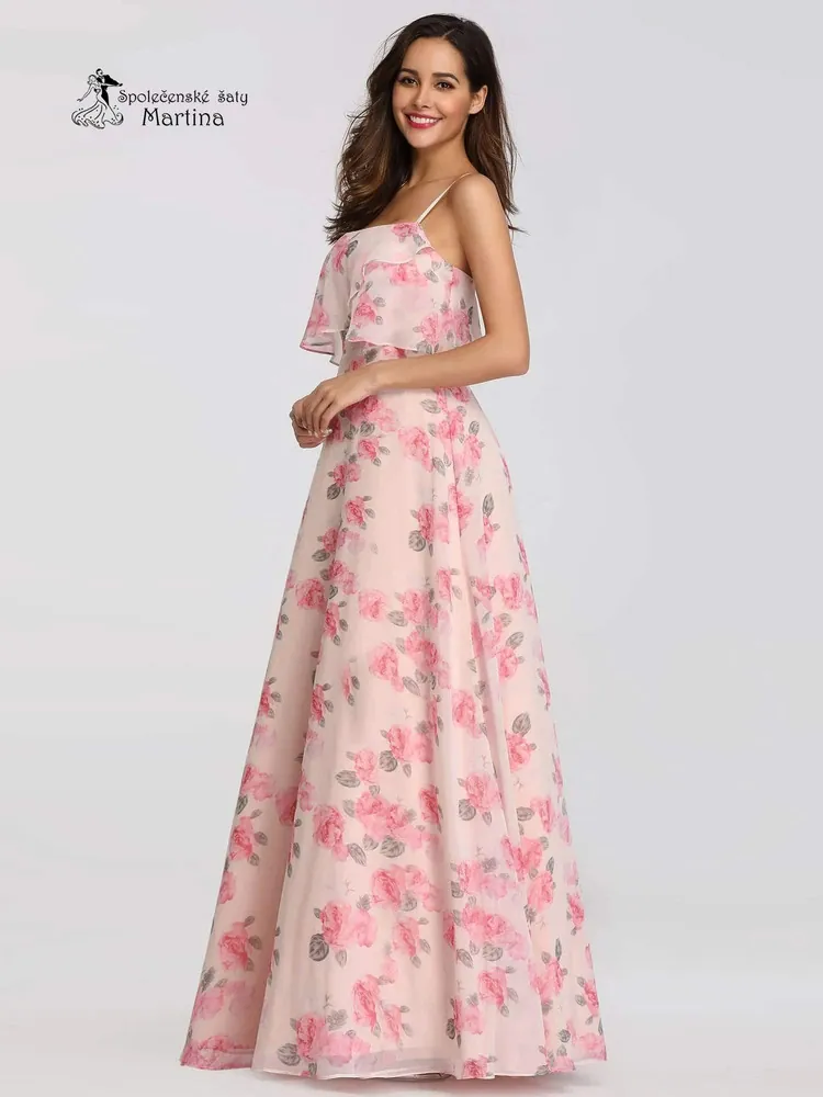 Růžové jemné romantické šaty "Florence"