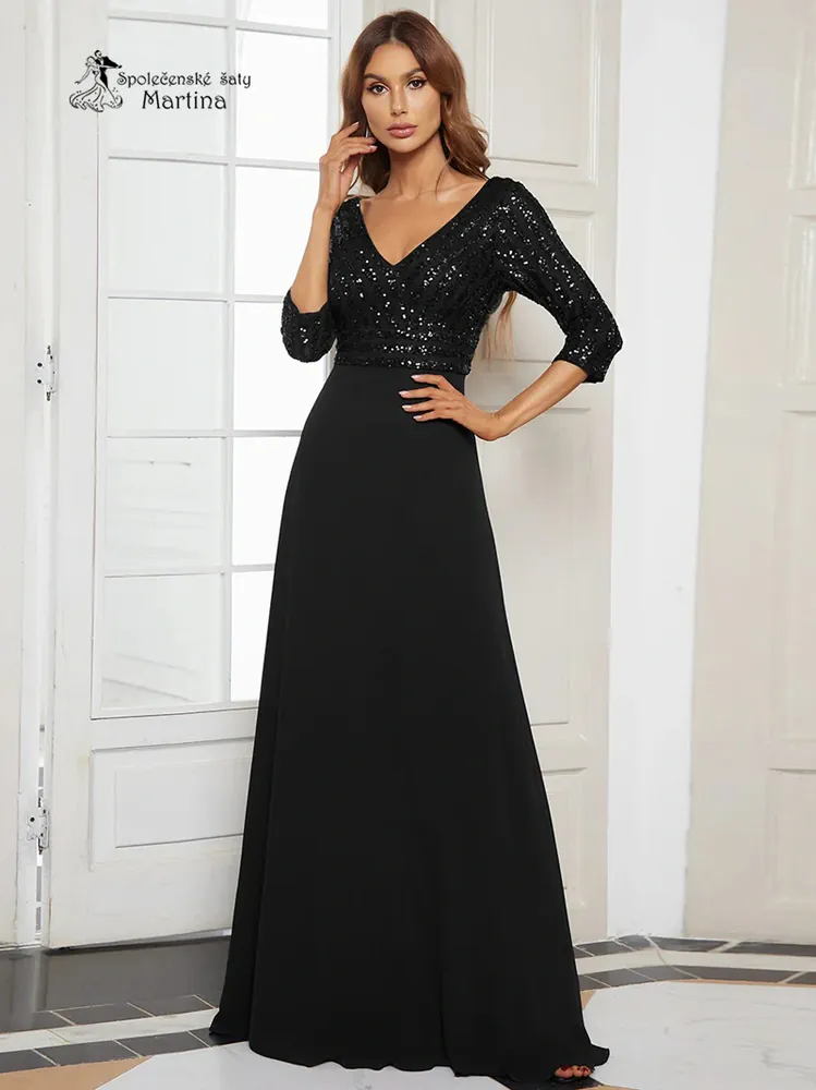 Černé společenské šaty "Mackenzie"