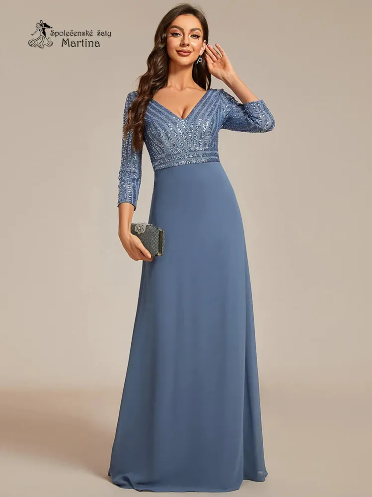 Dusty navy společenské šaty "Mackenzie"