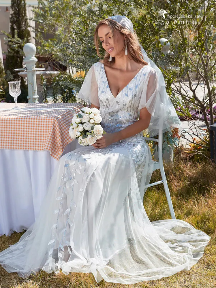 Bílé svatební šaty "Kim"