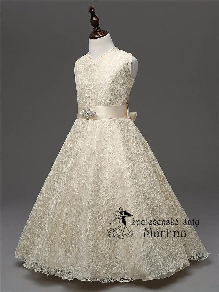 Dívčí šaty pro družičku "Andrea" 3-16 let - champagne