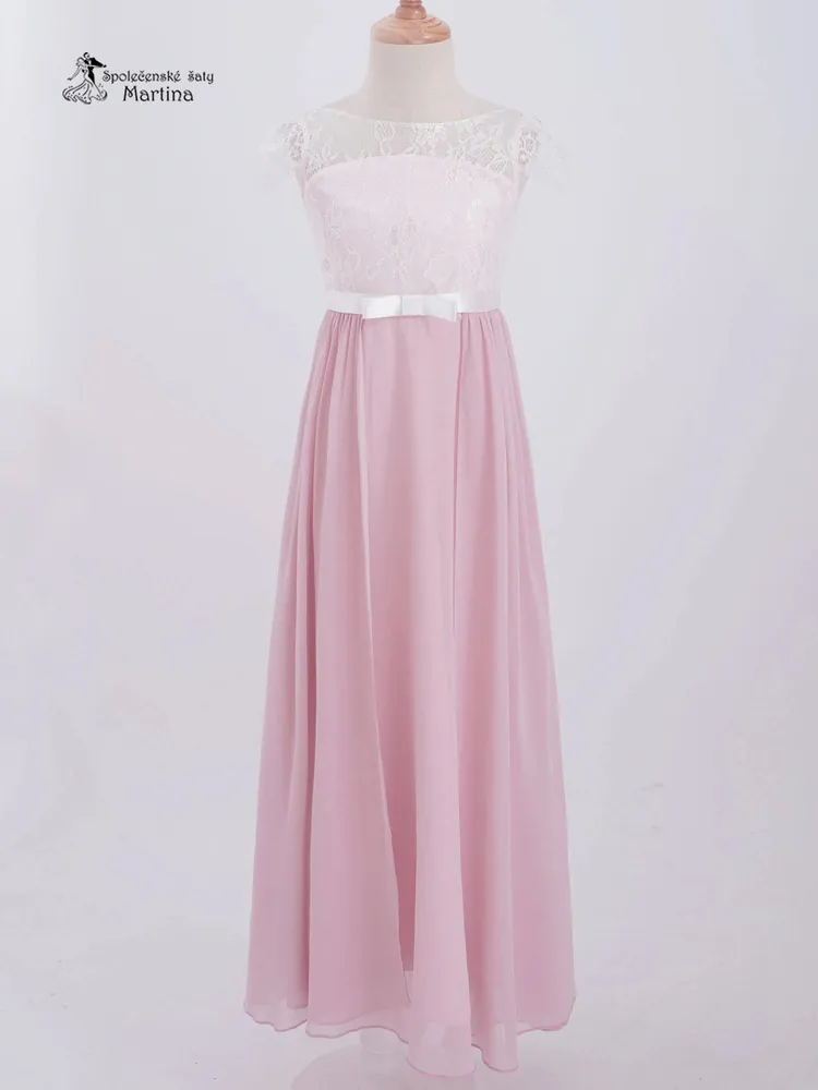 Dívčí růžové šaty pro družičky "Arabela" 4-14 let 