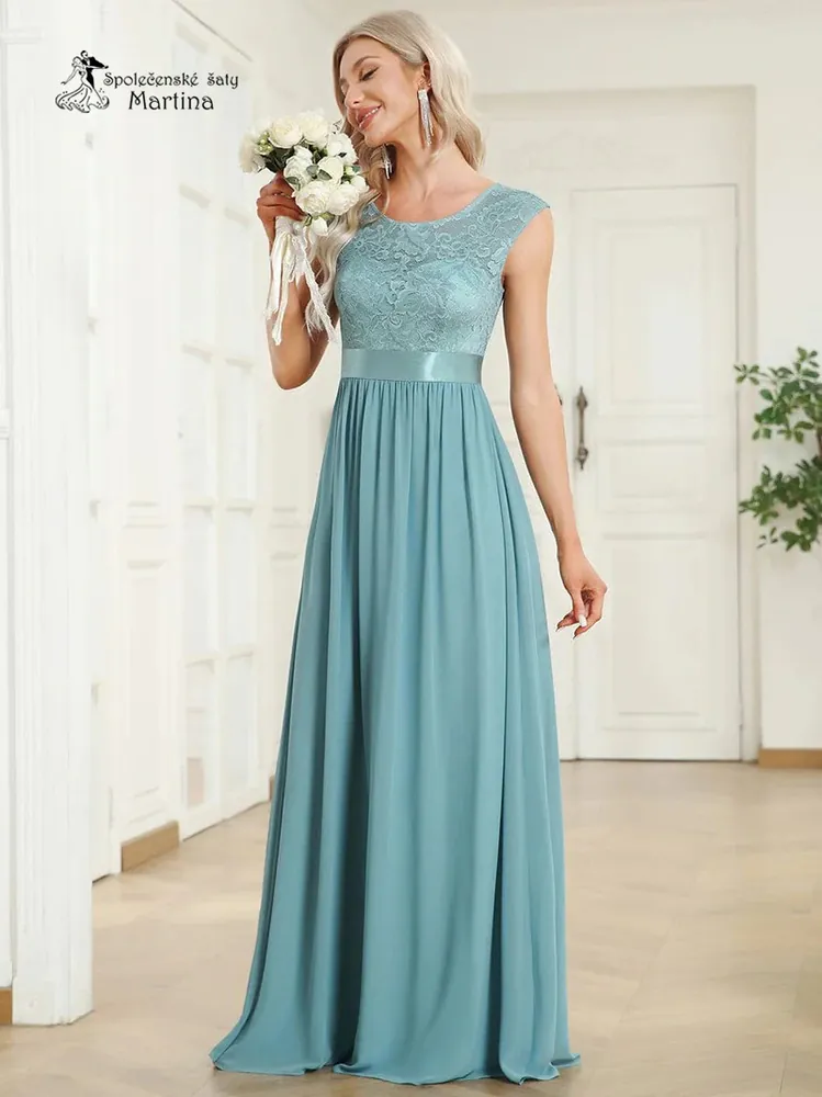 Staromodré společenské šaty "Siera" s krajkovým živůtkem - vel. 40