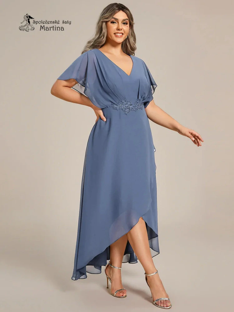 Staromodré asymetrické plus size šaty "Calante"