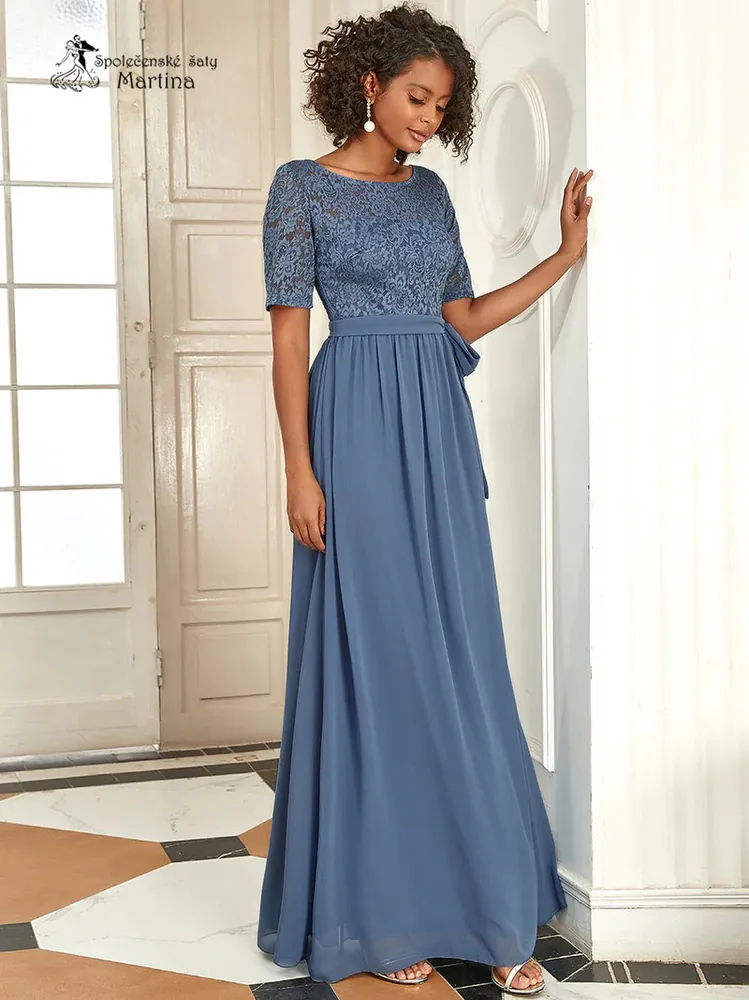 Společenské šaty "Leonne" v barvě dusty navy