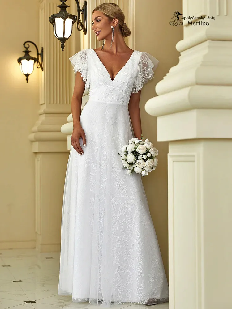 Svatební krajkové šaty či na věneček "Jinny"