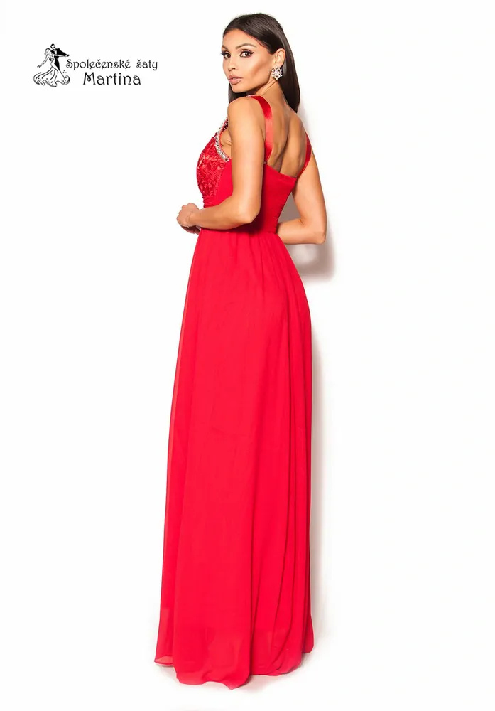 Červené společenské šaty "Annie" - vel. M