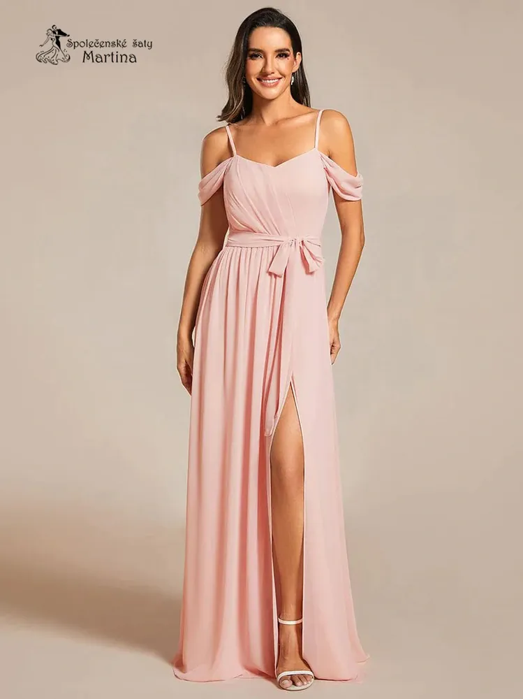 Růžové letní šaty na svatby či zahradní párty "Darcey"