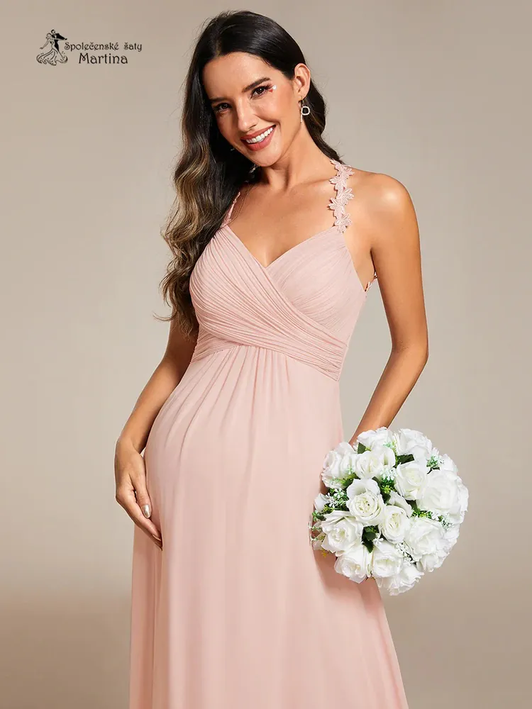 Těhotenské růžové lehké letní šaty "Keisha"