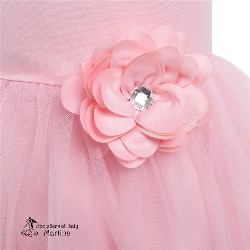 Šaty pro družičku "Alenka delší" 2-14 let - růžové