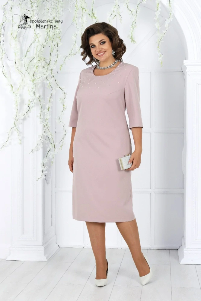Pudrově růžový elegantní kostýmek se sakem "Delta" 