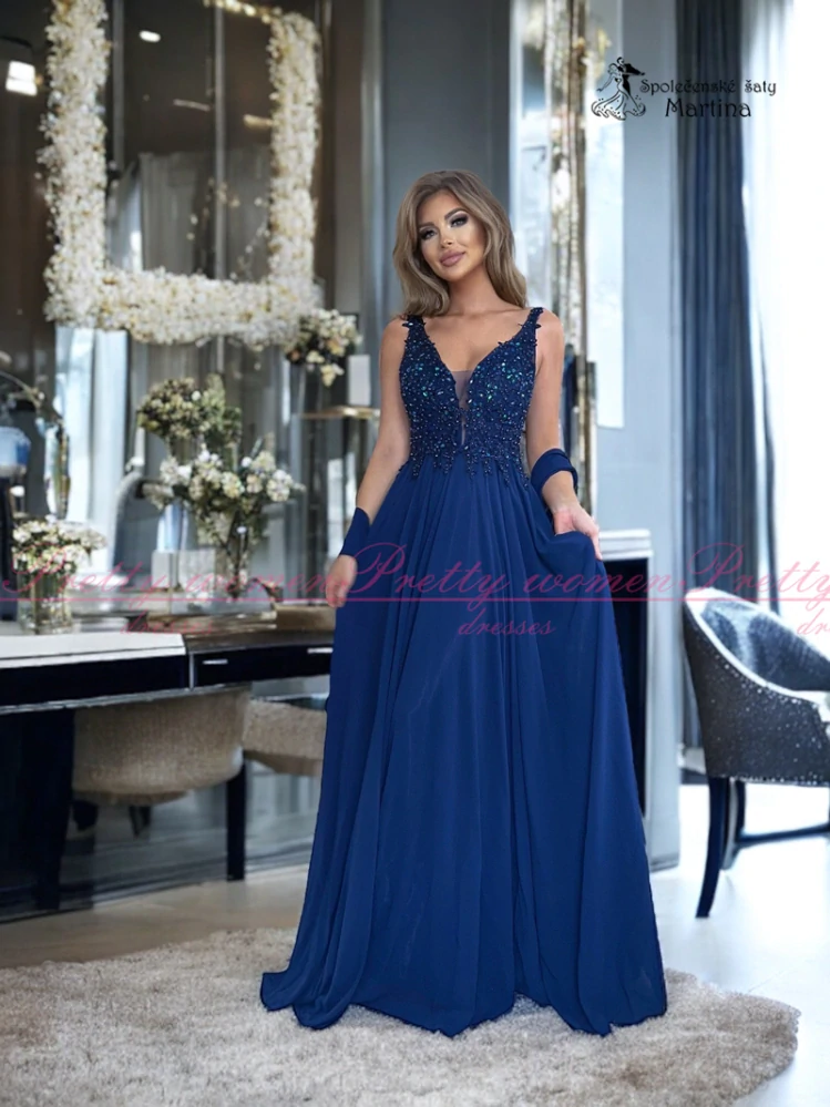 Královsky modré maturitní šaty "Jagoda"