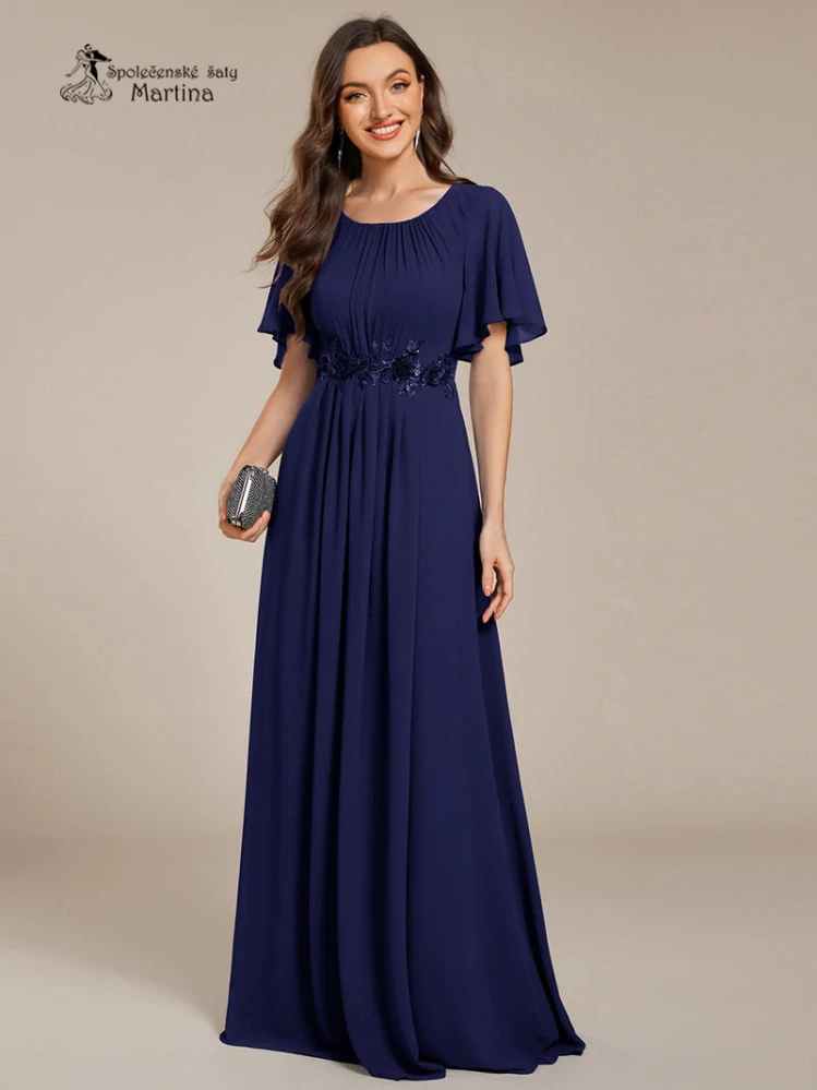 Tmavě modré dlouhé šaty pro svatebního hosta, svědkyni, maminku svatby "Rosalinda"