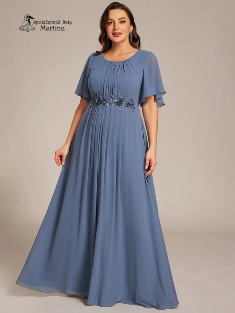 Staromodré dlouhé šaty pro svatebního hosta, svědkyni, maminku svatby "Rosalinda" - vel. 48