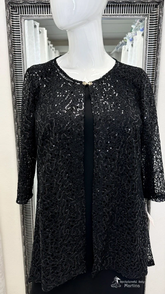 2-dílný černý šatový komplet "Jurata" - vel. 54