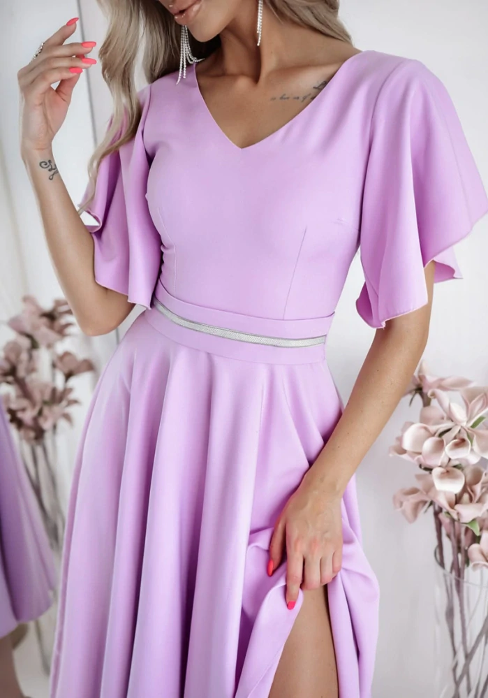 Lila midi šaty "Luna"