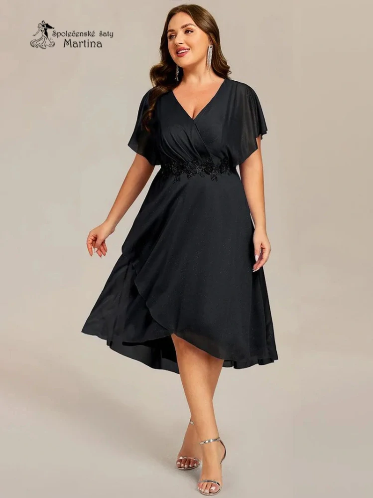 Černé plus size koktejlky "Napoli"