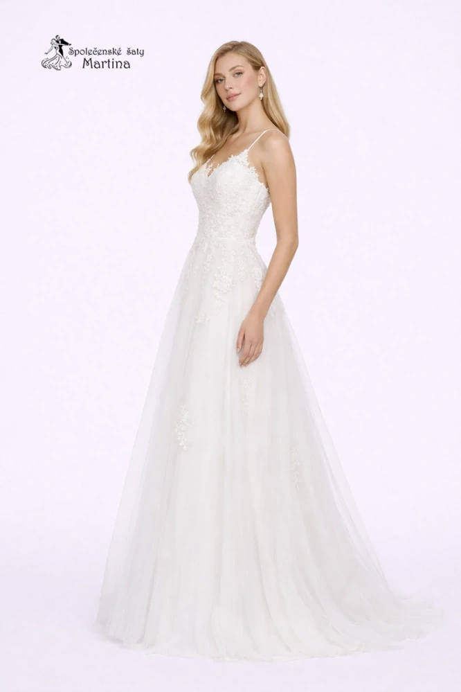 Svatební šaty "Hope" s krajkovým živůtkem a tylovou sukní