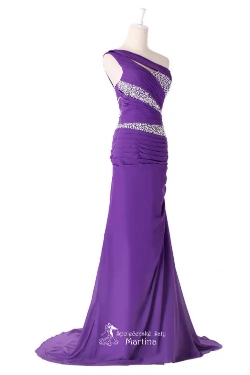 Úzké fialové společenské šaty "Eliot" - vel. 38