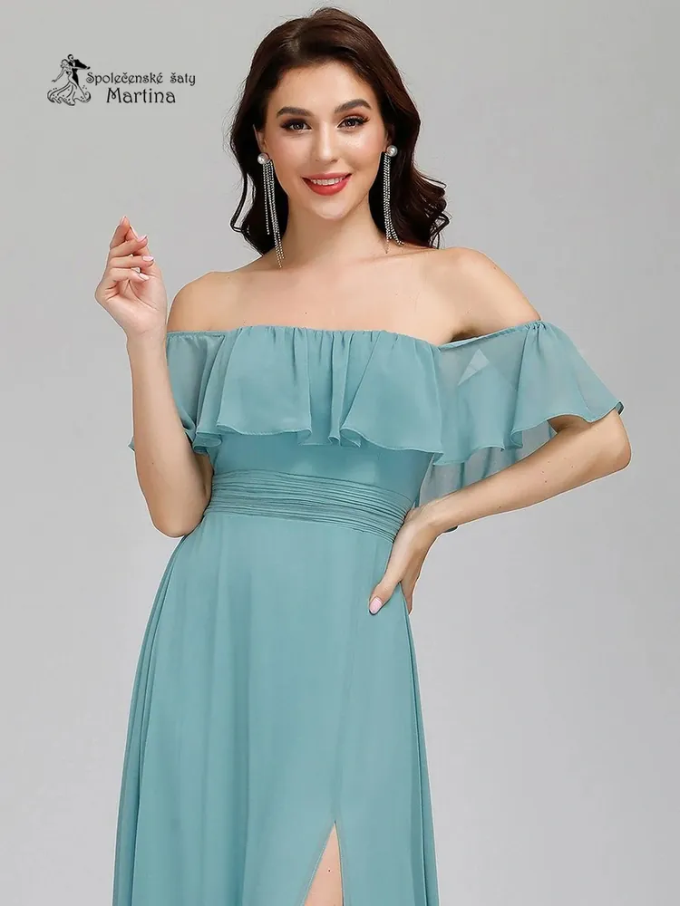 Staromodré šaty pro družičky "Alma" se spadenými rukávy 