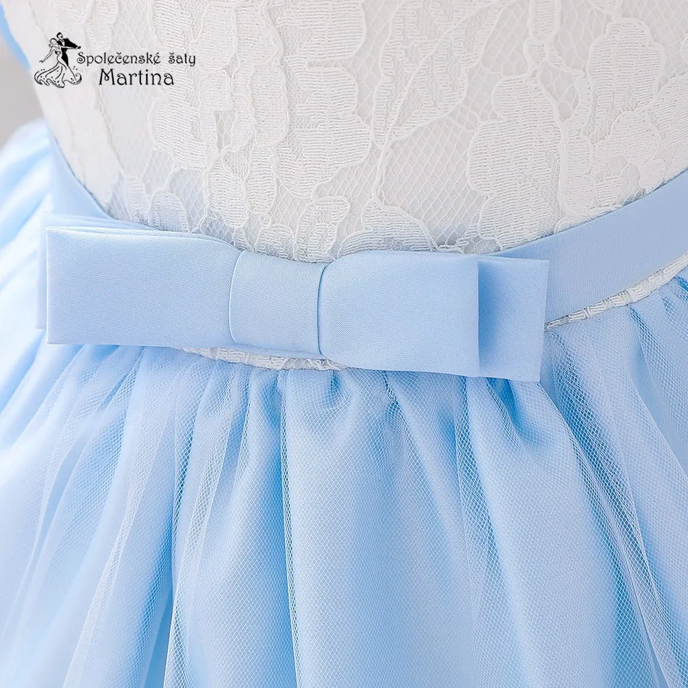 Světle modré šatičky pro nejmenší s čelenkou "Adrianka" 0-2 roky