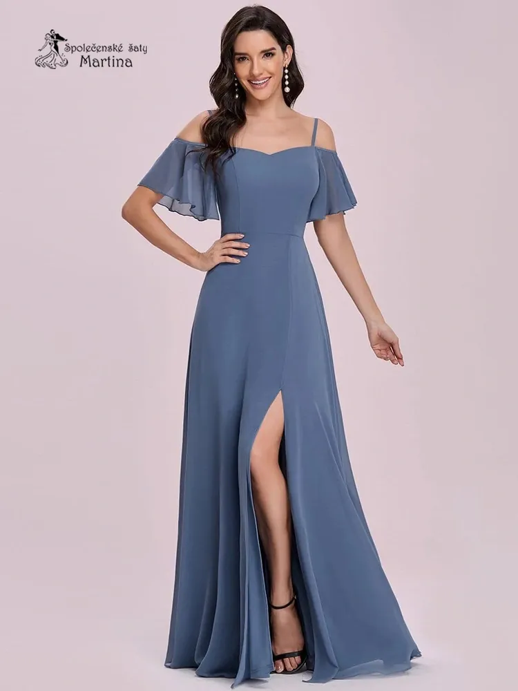 Dusty navy šaty pro družičku či svatebního hosta "Alisia"