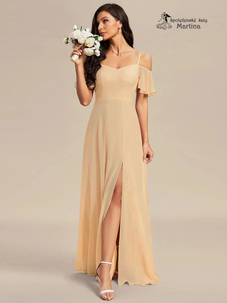 Meruňkové šaty pro družičku či svatebního hosta "Alisia"