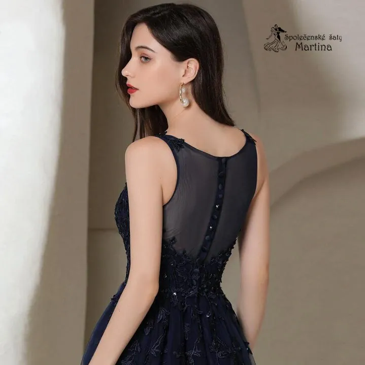 Tmavě modré společenské šaty "Marleen" 