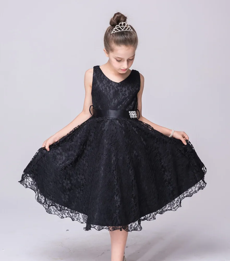 Dívčí šaty "Andrea" 4-14 let - černé