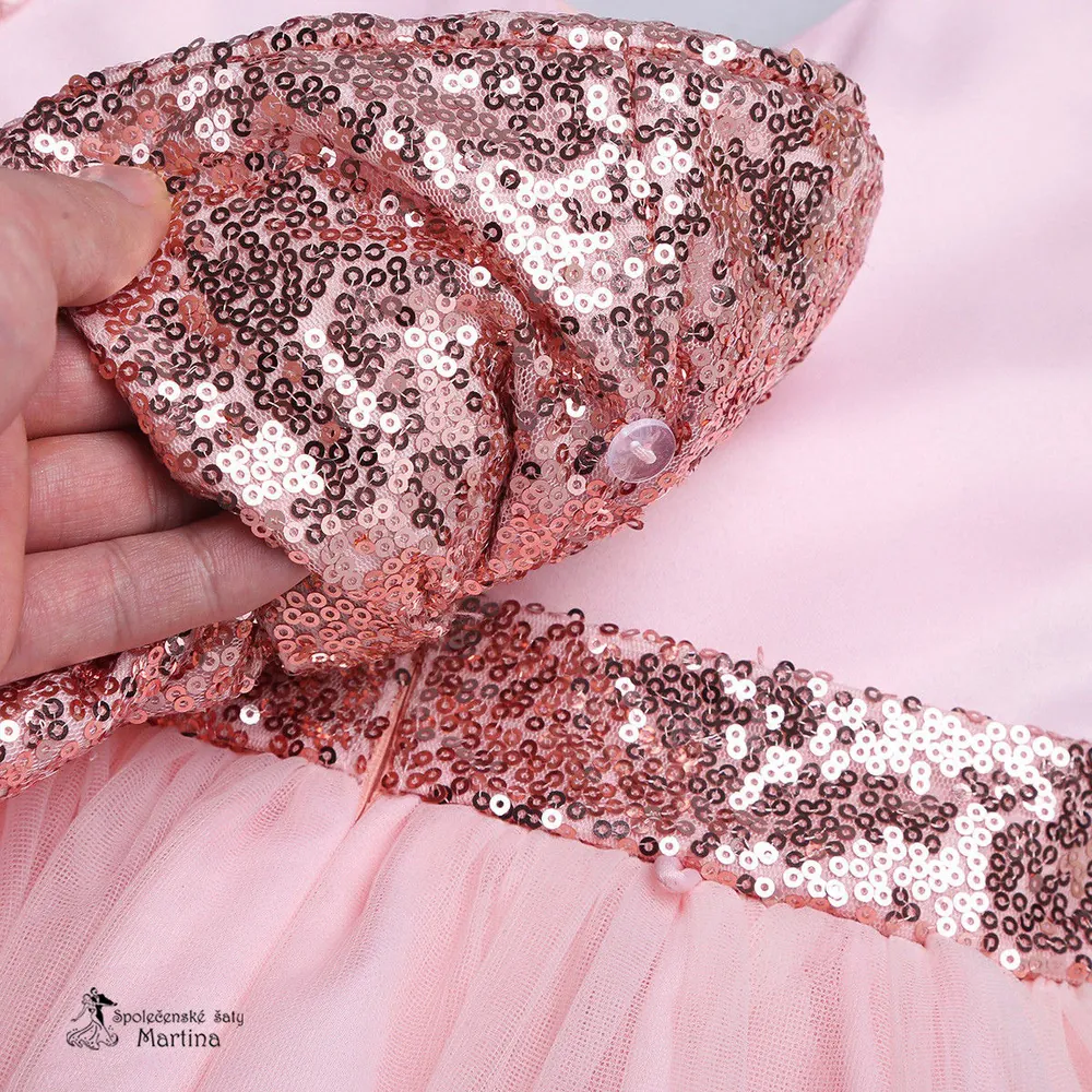 Růžové šatičky pro malé holčičky "Madlenka"  3-24 měs. 