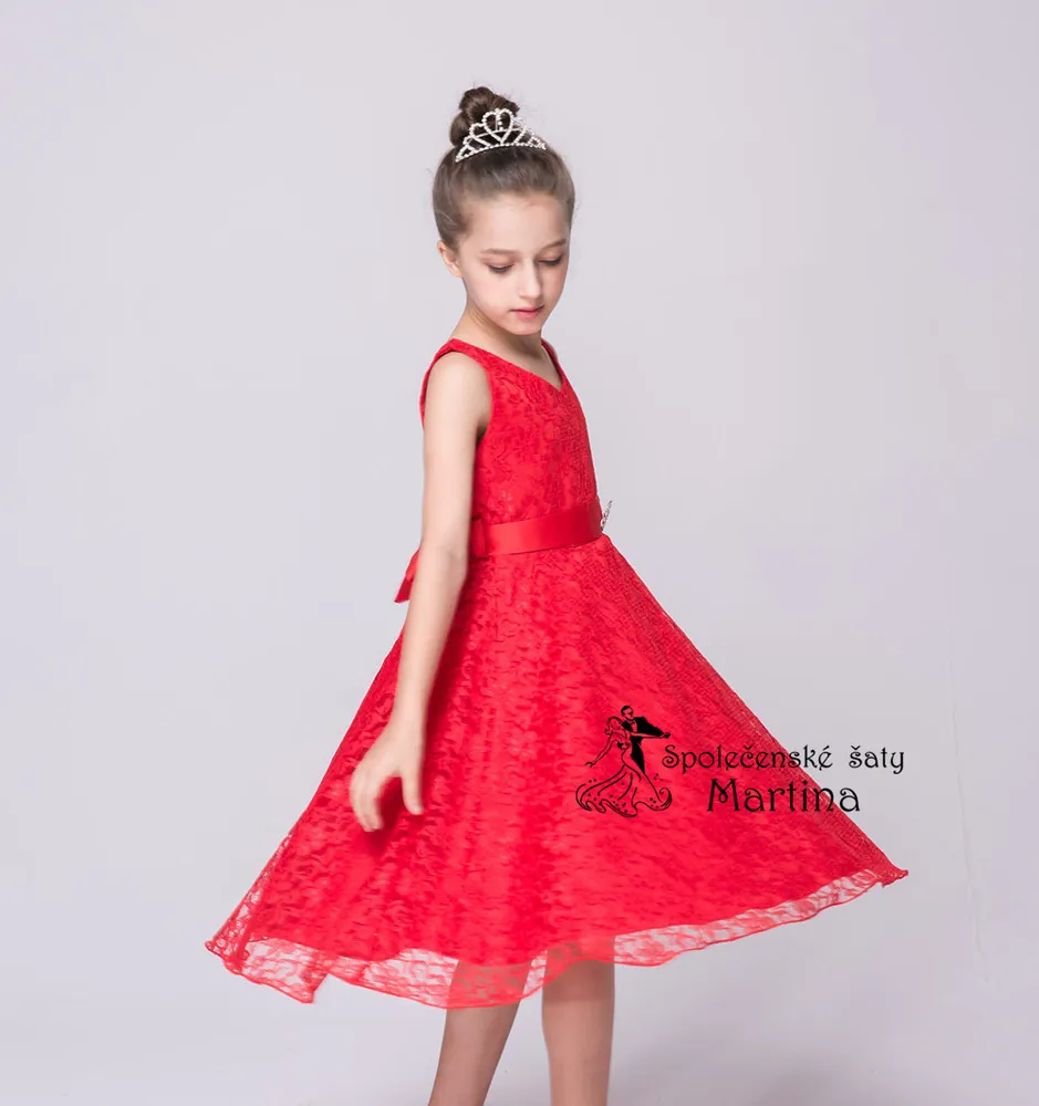 Dívčí šaty "Andrea" 3-16 let - červené