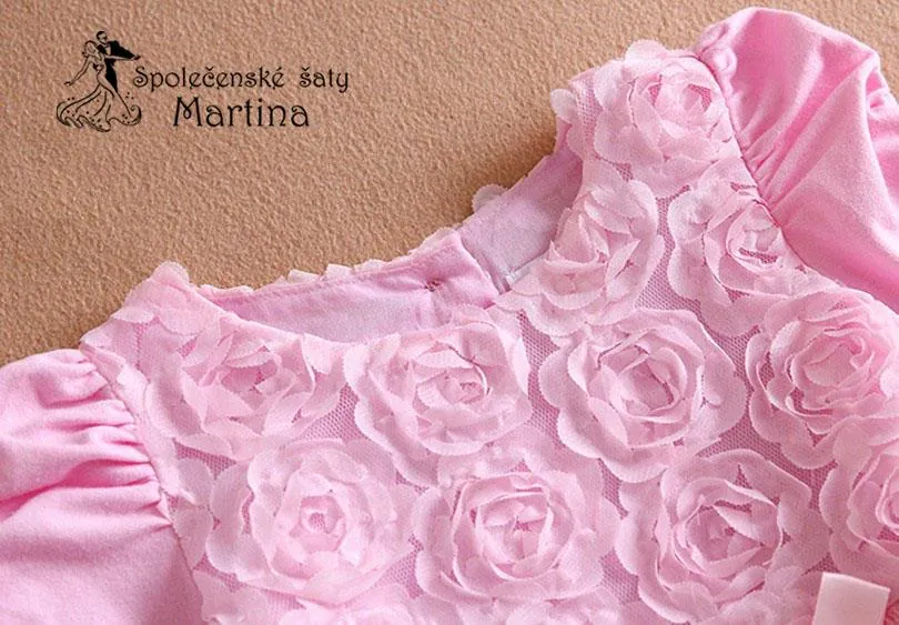Společenské šaty pro družičku "Sonička" - růžové vel. 6M