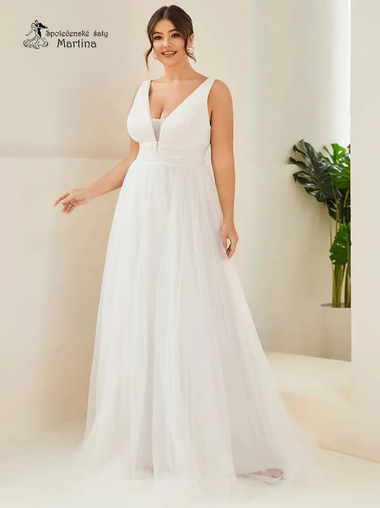 Svatební šaty pro silnější postavu "Casey"