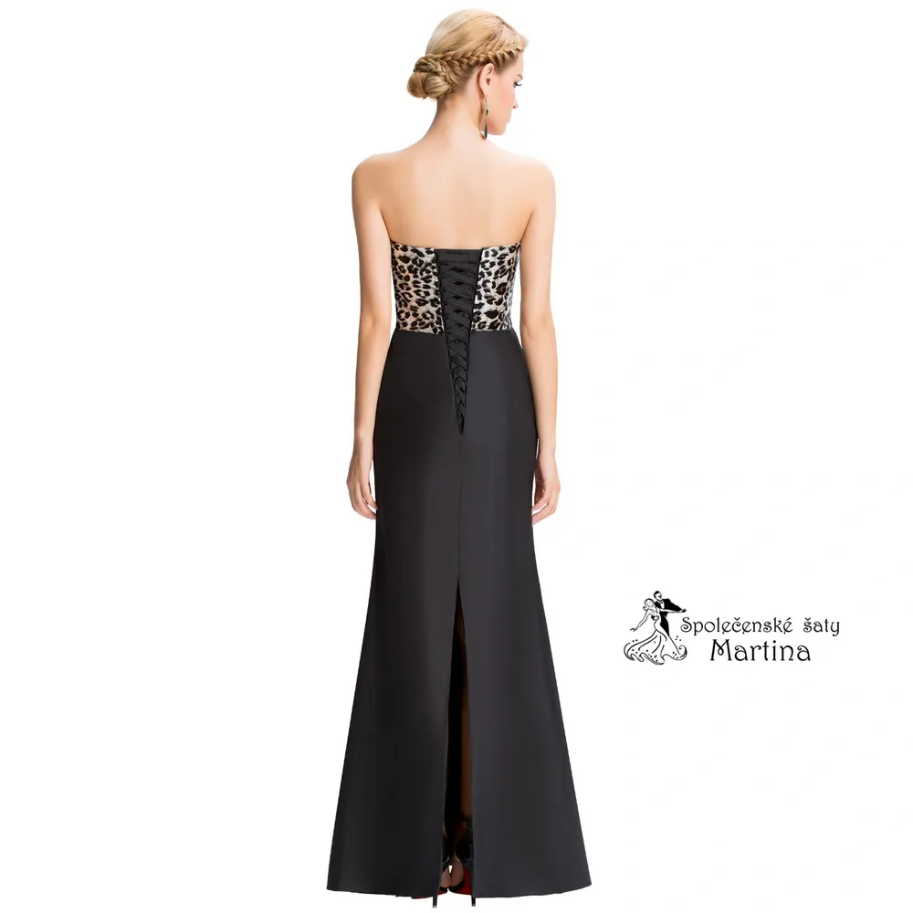 Černé společenské šaty trumpetového střihu "Erin"