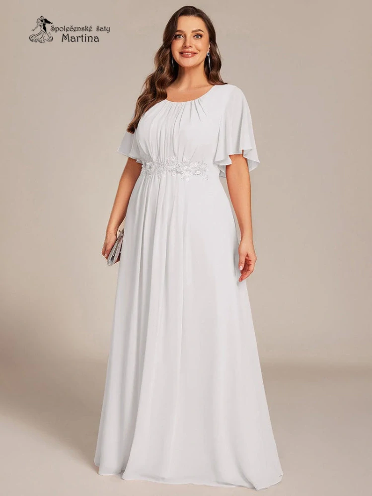 XXL bílé dlouhé svatební šaty "Rosalinda"