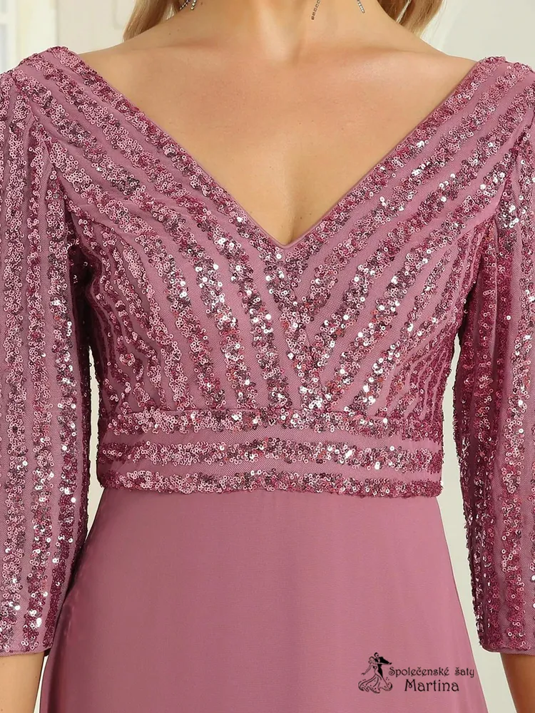 Starorůžové společenské šaty "Mackenzie"