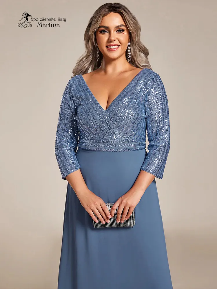 Dusty navy šaty "Mackenzie XXL" 