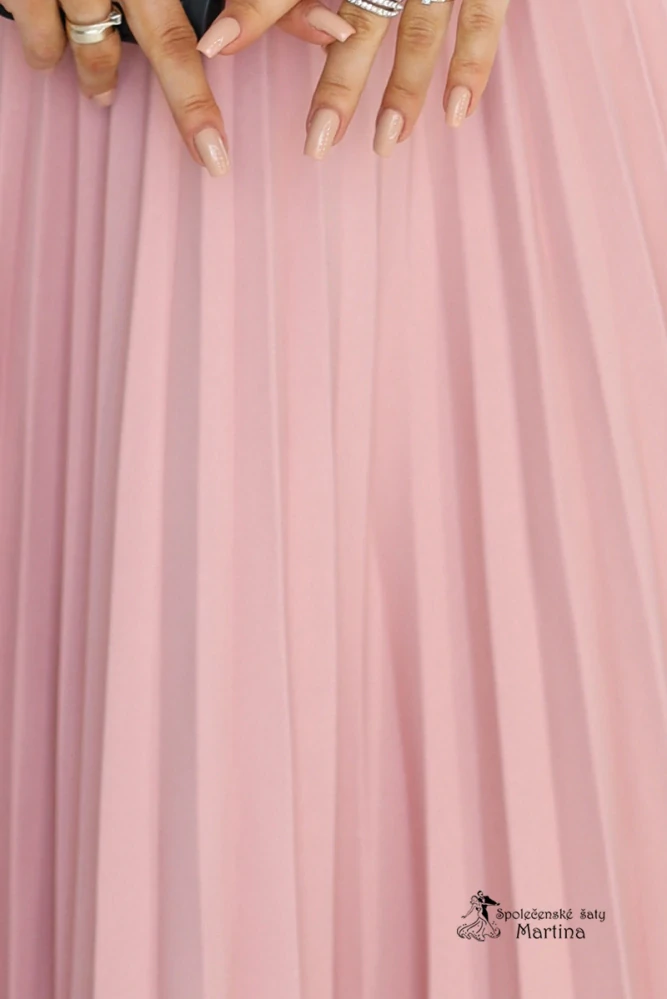 Růžové plisované šaty "Lila"